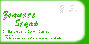 zsanett styop business card